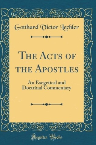 Cover of The Acts of the Apostles