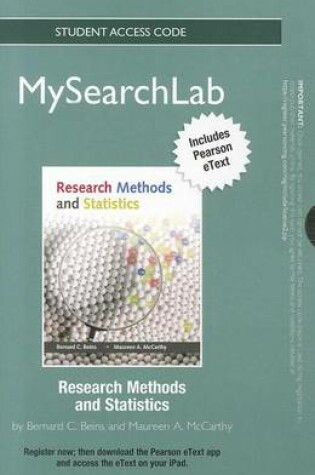 Cover of MyLab Search with Pearson eText -- Standalone Access Card -- for Research Methods and Statistics