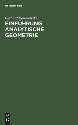 Book cover for Einfuhrung Analytische Geometrie