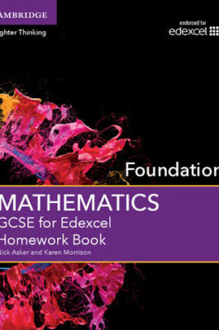 Cover of GCSE Mathematics for Edexcel Foundation Homework Book