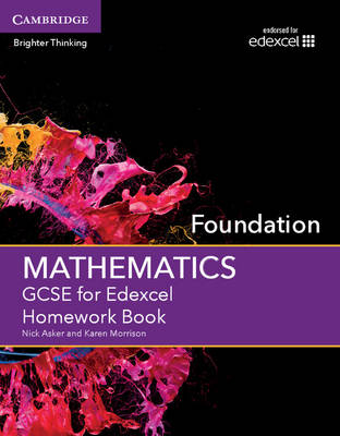 Book cover for GCSE Mathematics for Edexcel Foundation Homework Book