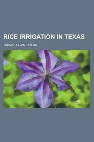 Cover of Rice Irrigation in Texas