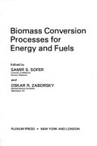 Cover of Biomass Conversion Processes for Energy and Fuels