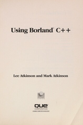 Cover of Using Turbo C++