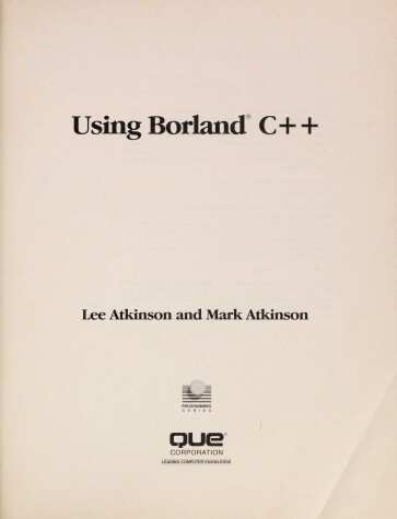Book cover for Using Turbo C++