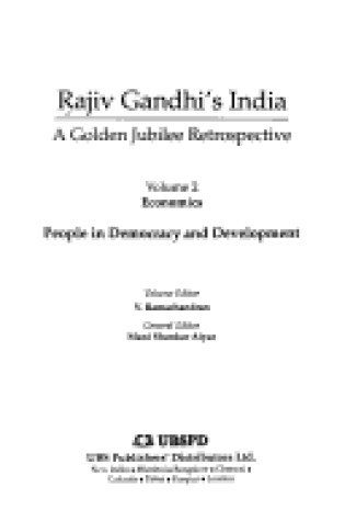 Cover of Rajiv Gandhi's India: a Golden Jubilee Retrospective