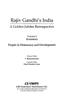 Book cover for Rajiv Gandhi's India: a Golden Jubilee Retrospective