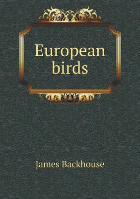 Book cover for European birds