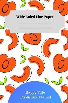 Book cover for Cute Peach Theme Wide Ruled Line Paper