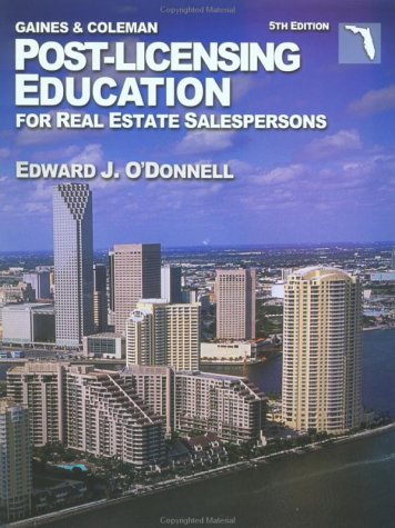 Book cover for Florida Post Licensing Educ for R/Est Salespers