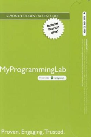 Cover of MyProgrammingLab with Pearson eText -- Access Card -- for Absolute C++