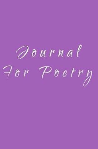 Cover of Journal For Poetry