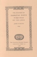 Book cover for The History of Sabatai Sevi, the Suppos'd Messiah of the Jews