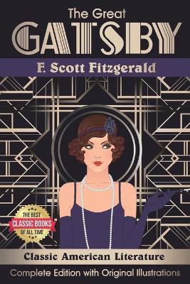 Book cover for The Great Gatsby. Complete Edition with Original Illustrations