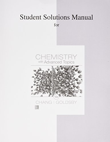 Book cover for Student Solutions Manual for Chang Chemistry with Advanced Topics