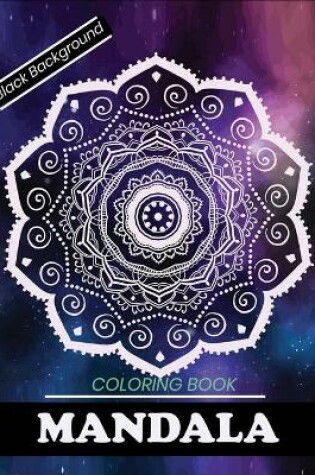 Cover of Mandala coloring book Black Background