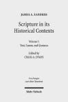 Book cover for Scripture in Its Historical Contexts