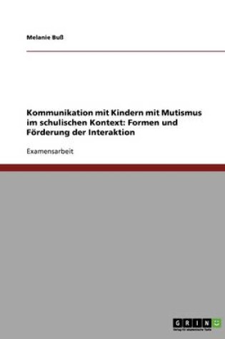 Cover of Kommunikationsstorung Mutismus