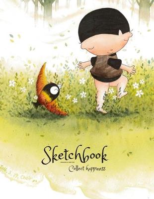 Cover of Collect happiness sketchbook(Drawing & Writing)( Volume 1)(8.5*11) (100 pages)