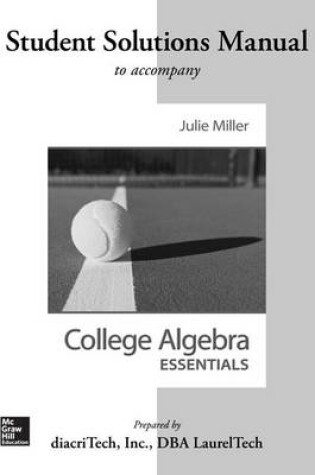 Cover of Students Solutions Manual for College Algebra Essentials
