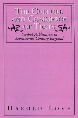 Cover of The Culture and Commerce of Texts