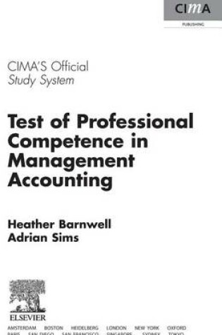 Cover of Test of Professional Competence in Management Accounting. Cima Study Series 2006.