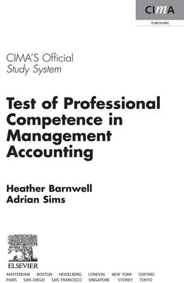 Book cover for Test of Professional Competence in Management Accounting. Cima Study Series 2006.