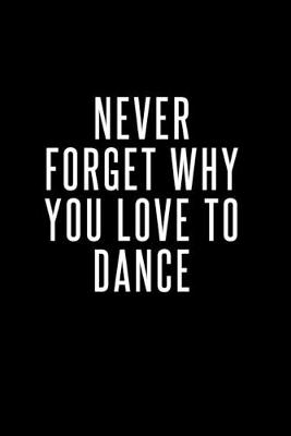 Book cover for Never forget why you LOVE to dance