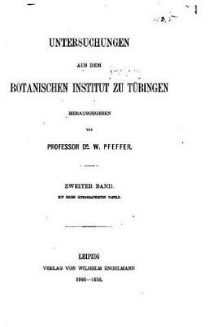 Cover of Untersuchungen aus dem Botanischen Institut zu Tübingen