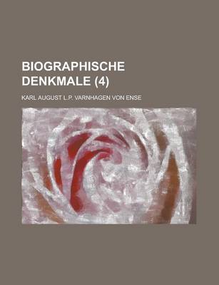 Book cover for Biographische Denkmale Volume 4