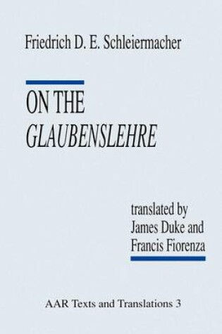 Cover of On the Glaubenslehre