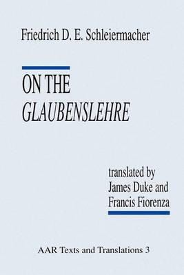 Book cover for On the Glaubenslehre