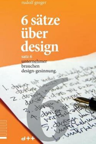 Cover of 6 sätze über design