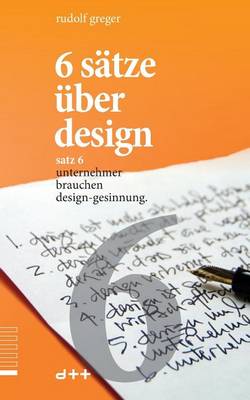 Cover of 6 sätze über design