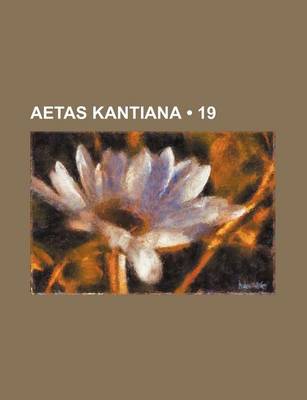 Book cover for Aetas Kantiana (19)