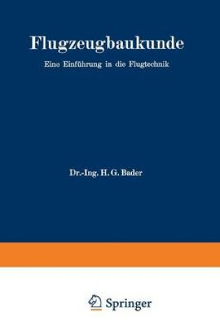 Cover of Flugzeugbaukunde