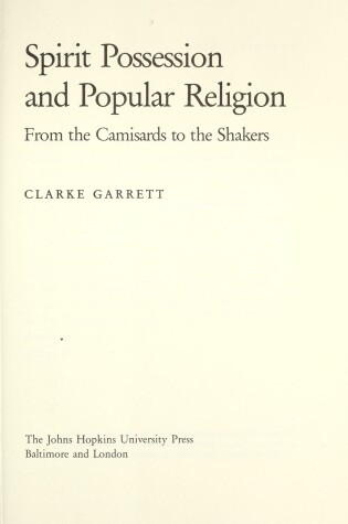 Cover of Spirit Possession and Popular Religion