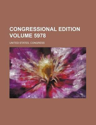 Book cover for Congressional Edition Volume 5978