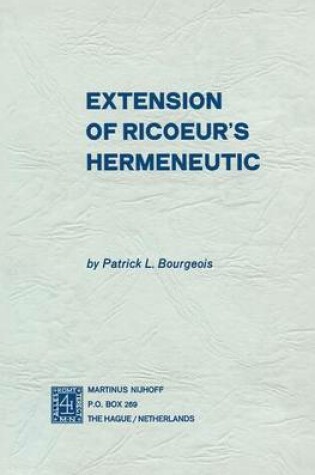 Cover of Extension of Ricoeur's Hermeneutic