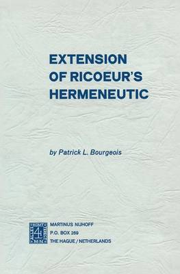 Book cover for Extension of Ricoeur's Hermeneutic