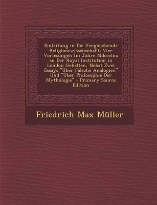 Book cover for Einleitung in Die Vergleichende Religionswissenschaft