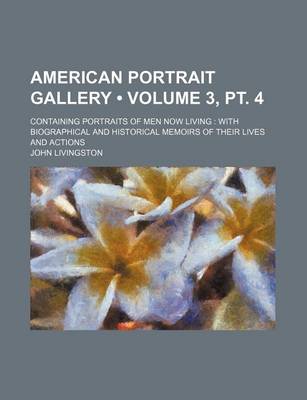 Book cover for American Portrait Gallery (Volume 3,