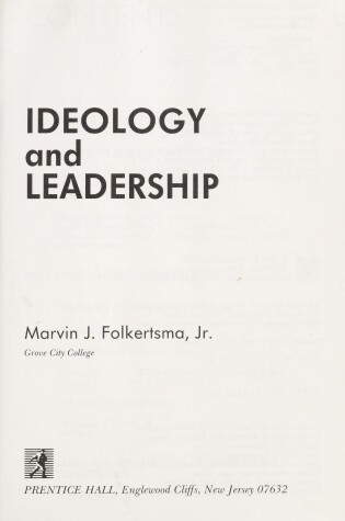 Cover of Ideology and Leadership