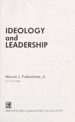 Book cover for Ideology and Leadership