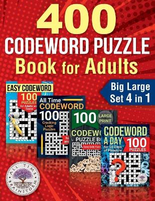 Book cover for 400 Codeword Puzzle Book for Adults