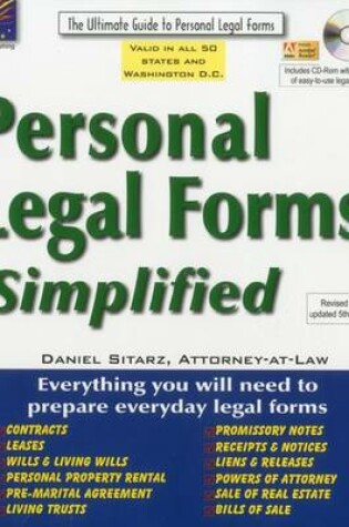 Cover of Personal Legal Forms Simplified