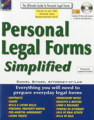Cover of Personal Legal Forms Simplified