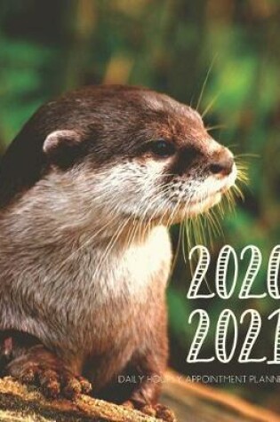 Cover of Daily Planner 2020-2021 Sea Otters 15 Months Gratitude Hourly Appointment Calendar