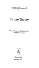 Book cover for Picture Theory