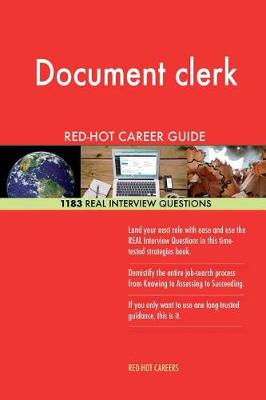 Book cover for Document Clerk Red-Hot Career Guide; 1183 Real Interview Questions